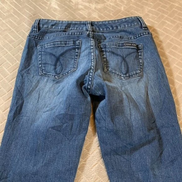 Calvin Klein Womens 27 Denim Jeans Blue Ultimate Skinny Low Rise Medium Wash - Picture 12 of 14